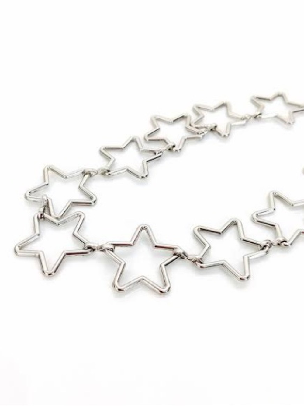 Brandy Melville Silver Open Star Link Belt - Picture 1 of 2